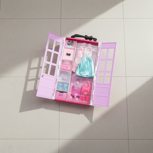 Deluxe 11.5 Inch Black Princess <b>Plastic</b> Vinyl Doll with Royal Wardrobe Blow Molded Body <b>Window</b> Box Packaging for Supermarket She - Product Image 1
