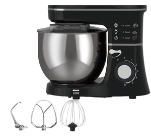 <span class=keywords><strong>Robot</strong></span> pâtissier électrique entièrement automatique Home Chef, bol mélangeur 4L en acier inoxydable, support/plan de travail, 10 vitesses, crochet pétrisseur, batteur à œufs - Product Image 3