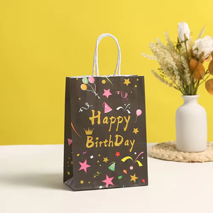 Bolsa de Papel Kraft Biodegradable para Regalos de Fiesta de Cumpleaños, Bolsa de Compras con Logotipo Personalizable - Product Image 5
