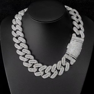 Collection Privée Chaîne Cubaine Moissanite VVS1 en Argent Sterling 925 avec Finition Rhodium Durable, Collier Miami Link Entièrement Sertie de Pierres, Testeur Approuvé - Product Image 6