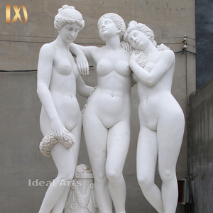 <span class=keywords><strong>Famosas</strong></span> Estatuas de las Tres Gracias, Arte Griego de Mármol de Tamaño Real, Escultura de Mujer Desnuda, Decoración de Piedra para la Venta - Product Image 3