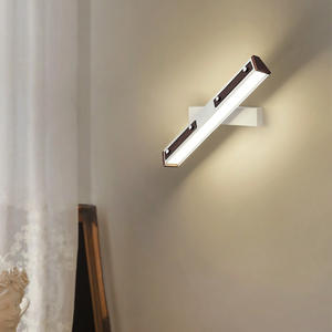 French Retro Minimalist Wood Grain LED Wall <b>Lamp</b> Bedroom Living Room Full Spectrum Eye Protection Rotatable <b>Bedside</b> - Product Image 5