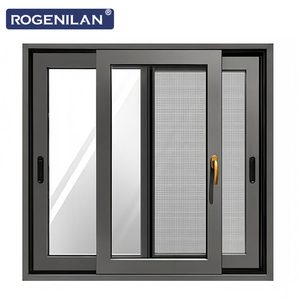 Fenêtres coulissantes en aluminium à rupture de pont thermique à <span class=keywords><strong>double</strong></span> <span class=keywords><strong>vitrage</strong></span> ROGENILAN, fenêtres coulissantes insonorisées pour l'extérieur, directement de l'usine - Product Image 2