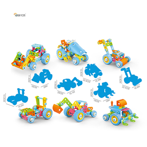 Juego de bloques de construcción de vehículos para niños, juguete educativo para armar vehículos creativos - Product Image 1