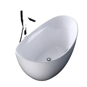 อ่างน้ำวนอ่างอาบน้ำอะคริลิคสีขาว1.5เมตรพร้อมอ่างน้ำร้อนแบบพกพาแบบล้นในร่มสำหรับใช้ในห้องน้ำสำหรับผู้ใหญ่ - Product Image 1