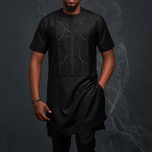 <span class=keywords><strong>Chemise</strong></span> noire pour <span class=keywords><strong>homme</strong></span>, style africain, coupe ajustée, longue robe, vêtements masculins, printemps-été <span class=keywords><strong>2022</strong></span>, <span class=keywords><strong>chemise</strong></span> longue ethnique pour <span class=keywords><strong>homme</strong></span>, taille plus 3XL - Product Image 4
