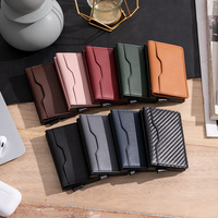 Dompet Pop Up Anti RFID Kulit Aluminium Tipis Tempat Kartu Bisnis Logo Kustom TILONSTAR TVC109