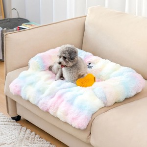 Fluffy Soft Indoor Pet Sofa Pad Neueste Faux Rabbit Velvet Hunde bett Matte Krawatten gefärbte Luxus Pet Plüsch Bett - Product Image 6