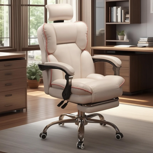 Chaise de jeu moderne en cuir PU réglable, chaise de <span class=keywords><strong>bureau</strong></span> pour ordinateur à domicile, fonction inclinable, confortable pour une longue séance <span class=keywords><strong>assise</strong></span>, base en acier - Product Image 1