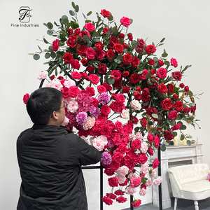 Elegante Tappeto di Fiori Artificiali in Seta con Paillettes per Eventi di Gala, Celebrazioni <span class=keywords><strong>VIP</strong></span>, Festa della Mamma, Natale - Ecologico - Product Image 1