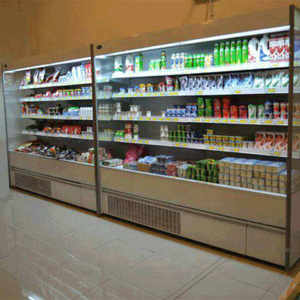 Vitrine réfrigérée commerciale de fruits et légumes de rideau aérien de double de matériel de réfrigération - Product Image 3