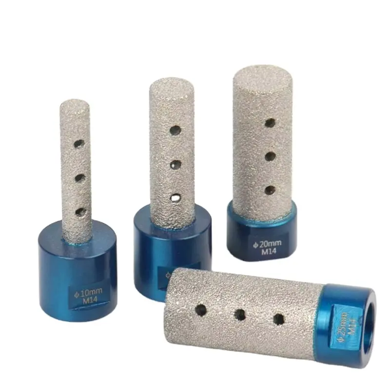M14 Thread 10mm Vacuum Brazed Diamond Dry Finger Chamfer router Bit for Tile Marble Ceramic Granite Enlarge Hole Milling Tools