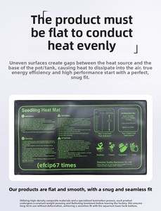 X144 Venta al por mayor de fábrica: Tapete calefactor eléctrico impermeable de 20*10 pulgadas para <span class=keywords><strong>cultivo</strong></span> de plántulas y suministros de jardinería - Product Image 2