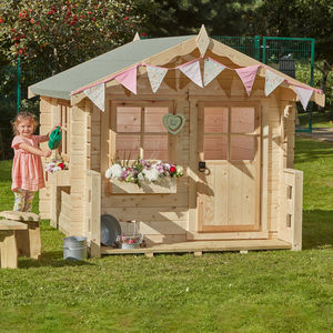 Jardin d'enfants maison tordue Playhouse extérieur semblant jouer maison aire de jeux amusante maison extérieure clôture jardin combinaison meubles - Product Image 4