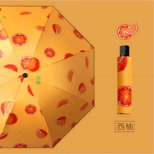 Wholesale Fruit Pattern Folding <b>Children's</b> <b>Child</b> Kid Student Durable Manual Female Anti-Ultraviolet Rain Umbrella - Product Image 3