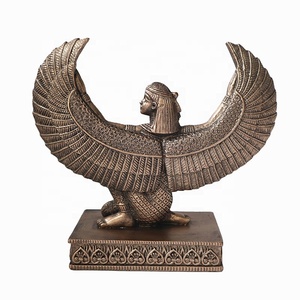 Estatua de la diosa Isis alada egipcia de resina, medicina mágica y escultura de la fertilización en bronce fundido en frío prémium, artículos religiosos - Product Image 4