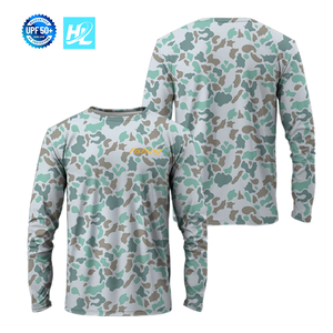 Camiseta de Pesca para Hombre, Ligera, Transpirable, de Secado Rápido, con Protección Solar <span class=keywords><strong>UPF</strong></span> 50, Manga Larga, Estampado por Sublimación, Tallas Grandes para Adultos - Product Image 3