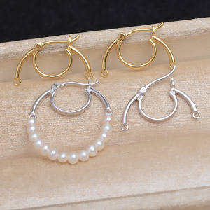 อุปกรณ์ตกแต่งต่างหูเงินแท้ S925 ลายมังกรเรียบง่าย พร้อมที่ใส่หญ้าแห่งความโชคดี 6-7 ชิ้น รุ่น 5600 สำหรับงานเครื่องประดับ - Product Image 1