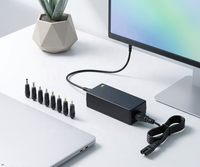 Adaptateur d'alimentation à découpage 60W 12V 5A de remplacement avec prises CC multi-tailles pour équipement électronique domestique et de bureau