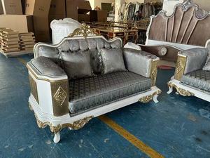 Juego <span class=keywords><strong>de</strong></span> sofá <span class=keywords><strong>de</strong></span> madera maciza francesa Europea muebles <span class=keywords><strong>de</strong></span> sala <span class=keywords><strong>de</strong></span> estar <span class=keywords><strong>de</strong></span> villa antigua con restauración personalizada 1:1 y detalles pintados a mano - Product Image 6