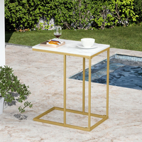 Table basse en fer pour salon, table d'appoint, design moderne minimaliste, durable, écologique, légère, meubles d'intérieur/extérieur