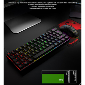 ZIYOU LANG T60 Combo de jeu léger 3 en 1 filaire, <span class=keywords><strong>clavier</strong></span> de jeu 62 touches 60% et ensemble <span class=keywords><strong>souris</strong></span> - Product Image 5