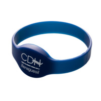 En venta 125Khz Serigrafía Electrónica Niños Adultos NFC RFID Pulsera de silicona Pulsera