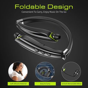 Audífonos Bluetooth SX-991 con Banda para el Cuello, Personalizados, Más Vendidos en AMZN, con Bolsa de Almacenamiento, Cable Retráctil Plegable, Auriculares Deportivos Inalámbricos - Product Image 4
