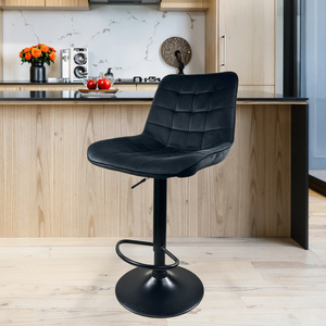<strong>Bar</strong> Stool <strong>Height</strong> Adjustable Velvet Fabric Swivel Barstool <strong>Bar</strong> Chairs <strong>Breakfast</strong> Dining Stools With Backrest and Armrest for <strong>Bar</strong> - Product Image 1