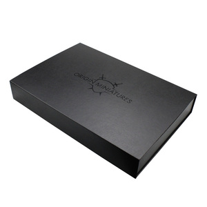 Luxury Custom Paper Cardboard <b>Black</b> Magnetic Packaging <b>Boxes</b> Closure Magnet Gift Box With Magnetic Lid - Product Image 5
