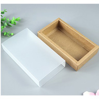Kraft Scatola di Carta Con Finestra IN PVC di Carta Kraft Scorrevole Del Cassetto Contenitore di Regalo Scatola di Imballaggio di Lusso Marrone Con Finestra Trasparente