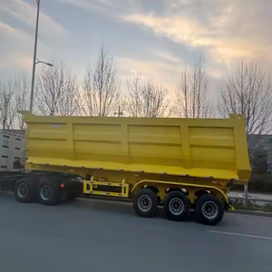 Semirremolque Volquete Hidráulico Usado 8x4 para Transporte de Residuos de Construcción/Arena, con 3 Ejes en Forma de U - Product Image 3