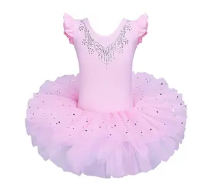 Mẫu Miễn Phí Toddler Cô Gái Full Chân Váy Leotard Tulle Múa Ba Lê Tutu Ăn Mặc Cho 3-8 Năm