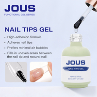 Gel adhésif pour ongles à haute viscosité pour extensions acryliques et en gel, avec une adhérence forte, durcissement LED en 60 secondes, inodore et non-jaunissant