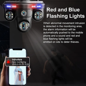 Telecamera di Sorveglianza Wireless IP CCTV con 7 Lenti, 4 Schermi, Ultra HD 18K, 35MP, 3 PTZ, Zoom Ottico 30X, WiFi per Esterni - Product Image 2