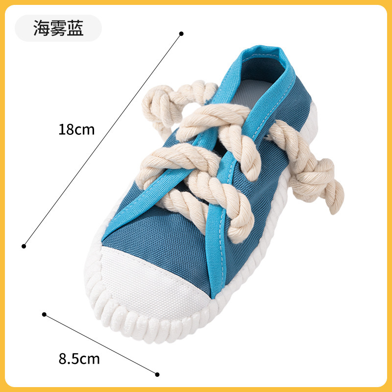 Bleu brume de mer [Chaussures à nœuds en corde]