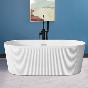 Moderne freistehende Acryl Rechteck Whirlpool Badewanne Cold Plunge Athlet Massage Spa Drainer Badezimmer Einweichen 60gal - Product Image 1