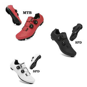 Chaussures de vélo respirantes pour hommes et femmes, à semelle rigide non verrouillable, en maille, pour le sport, quatre saisons - Product Image 3