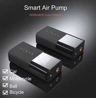 Mini gonfleur de pneu de vélo intelligent avec batterie ABS 6000mAh sans fil 150psi pompe à air Mini gonfleur de vélo pratique