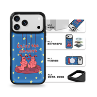 Coque de téléphone AG Feeling Black Edge avec dorure et motif Lapin pour iPhone 17, 17 Pro Max, 16 Pro, 15 – Coque magnétique
