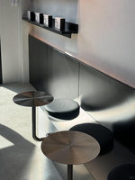 Table Basse Murale Industrielle Minimaliste en Acier Inoxydable 304 pour Cafés, Salons de Thé et Salons