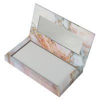 Boîte d'emballage de papier de palette de fard à paupières avec miroir personnalisé de luxe magnétique en feuille d'or 4 couches Ins Style populaire couleur
