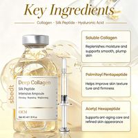 Sérum Anti-rides et Éclaircissant OEM pour Soins de la Peau, Ampoule Visage au Collagène Profond et Peptides Naturels, Effet Lifting et Raffermissant, Marque Privée, 40ml