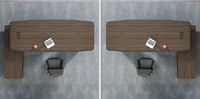 Mobilier de bureau design moderne pour chef, ensemble de table, bureau de gestionnaire en mélamine, MDF, poste de travail, bureau de direction de luxe pour PDG
