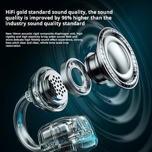 Nuovo aggiornamento 2025 nuovi auricolari AI Open Ear OWS TWS agganciano auricolari Stereo indossabili per la riduzione del rumore degli auricolari Wireless e impermeabili - Product Image 6