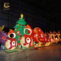 JN-RT-15 Kerstversiering Snoep Lantaarns Kerst Huis Peperkoek Man Zijde Zigong Lantaarn