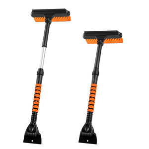 Lanbowang Snow <b>Brush</b> <b>Telescopic</b> Handle PP Material Ice Scraper For Car Deicing And Snow Removal - Product Image 2