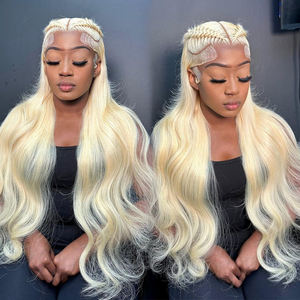 Parrucca di <span class=keywords><strong>Capelli</strong></span> Umani 613 all'Ingrosso <span class=keywords><strong>Capelli</strong></span> Cambogiani Grezzi Parrucca Frontale in Pizzo HD 13*4 Fornitore Parrucche Bionde 613 Senza Colla per Donne di Colore - Product Image 2