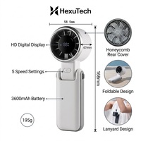 Ventilateur Turbo Portable Pliable à Grande Vitesse avec Affichage Numérique, Rechargeable, OEM/ODM, Vente en Gros Usine H03