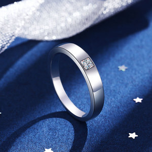 Vendita calda cornice da donna 925 in argento Sterling alla moda con lo stesso anello di Moissanite rodiato anello di lusso - Product Image 4